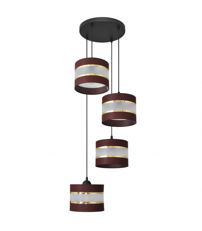 Helen Cluster Pendant Ceiling Light Brown Gold Black 35cm