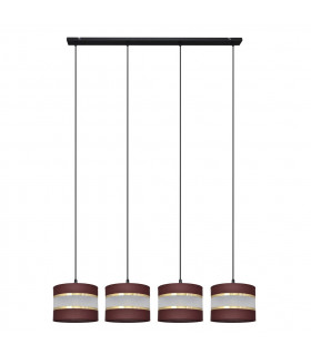Helen Straight Bar Pendant Ceiling Light Brown Gold Black 100cm-1