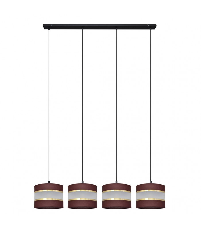 Helen Straight Bar Pendant Ceiling Light Brown Gold Black 100cm-1