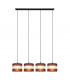 Helen Straight Bar Pendant Ceiling Light Brown Gold Black 100cm-2