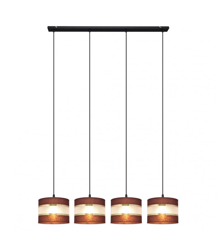 Helen Straight Bar Pendant Ceiling Light Brown Gold Black 100cm-2