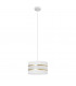 Helen Cylindrical Pendant Ceiling Light White Gold 25cm-1