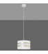 Helen Cylindrical Pendant Ceiling Light White Gold 25cm-2