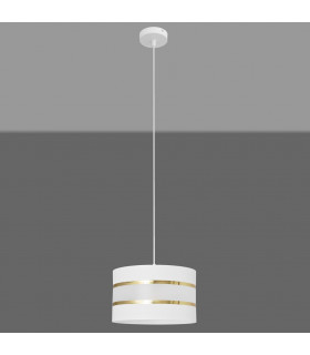 Helen Cylindrical Pendant Ceiling Light White Gold 25cm-2