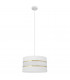 Helen Cylindrical Pendant Ceiling Light White Gold 35cm