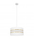 Helen Cylindrical Pendant Ceiling Light White Gold 40cm