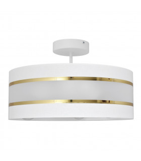 Helen Cylindrical Ceiling Light White Gold 40cm-1