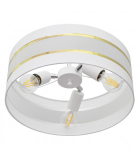 Helen Cylindrical Ceiling Light White Gold 40cm-2