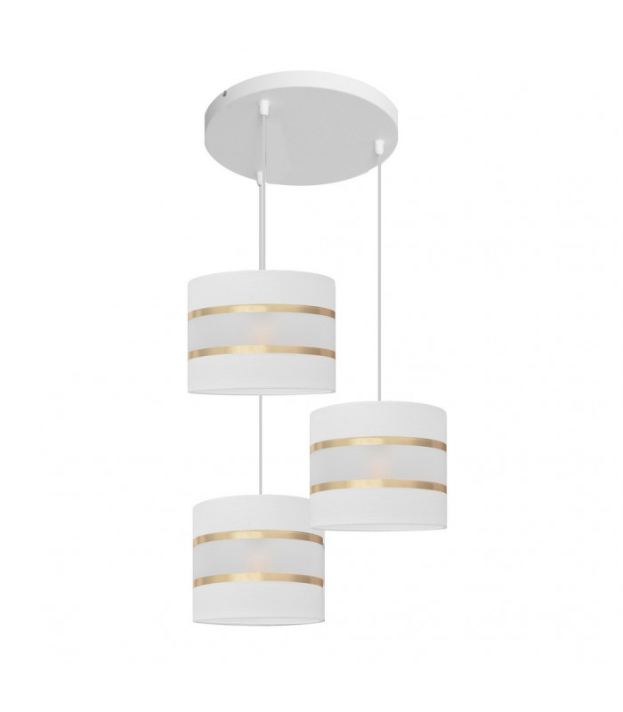Helen Cluster Pendant Ceiling Light White Gold 35cm