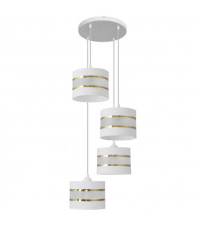 Helen Cluster Pendant Ceiling Light White Gold 35cm