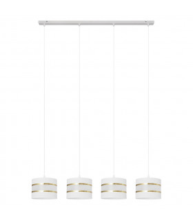 Helen Straight Bar Pendant Ceiling Light White Gold 100cm-1