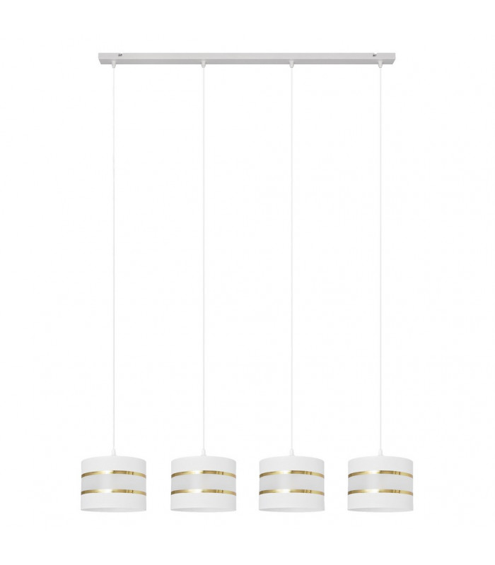 Helen Straight Bar Pendant Ceiling Light White Gold 100cm-1