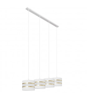 Helen Straight Bar Pendant Ceiling Light White Gold 100cm-2