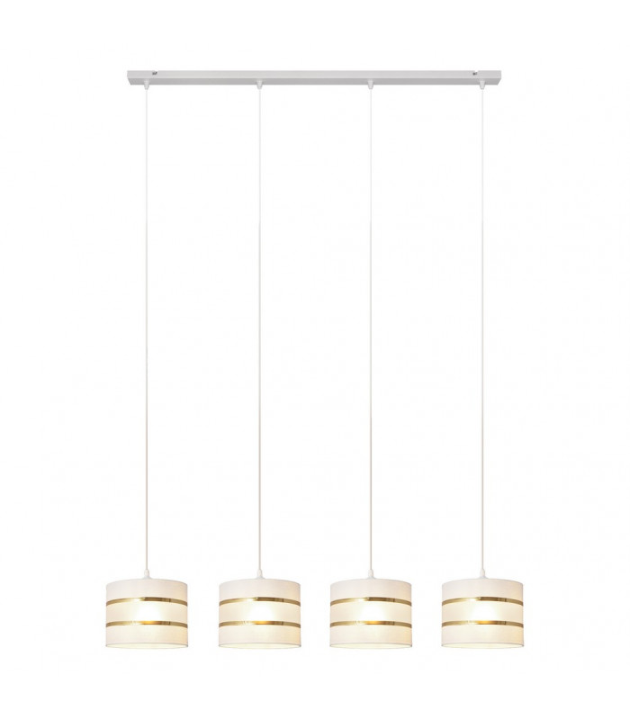 Helen Straight Bar Pendant Ceiling Light White Gold 100cm-3