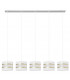 Helen Straight Bar Pendant Ceiling Light White Gold 115cm