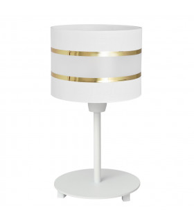 Helen Table Lamp With Round Shade White Gold 20cm-1