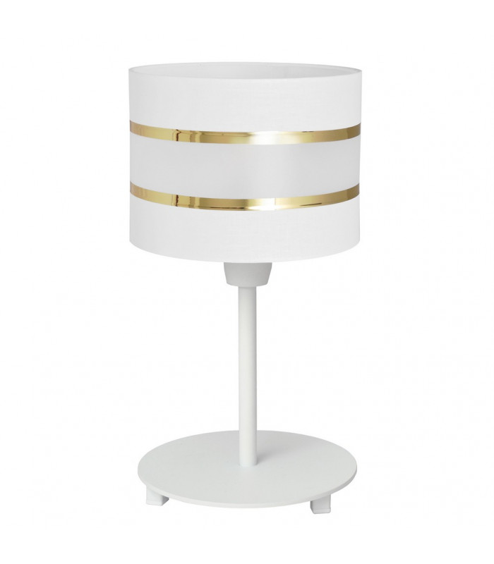 Helen Table Lamp With Round Shade White Gold 20cm-1