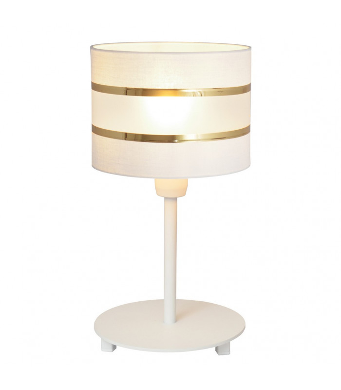Helen Table Lamp With Round Shade White Gold 20cm-2