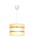 Helen Cylindrical Pendant Ceiling Light Ecru Gold White 20cm-2