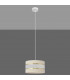 Helen Cylindrical Pendant Ceiling Light Ecru Gold White 25cm-2