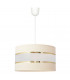 Helen Cylindrical Pendant Ceiling Light Ecru Gold White 35cm-1