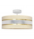 Helen Cylindrical Pendant Ceiling Light Ecru Gold White 40cm