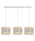 Helen Straight Bar Pendant Ceiling Light Ecru Gold White 65cm-1