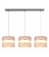 Helen Straight Bar Pendant Ceiling Light Ecru Gold White 65cm-2