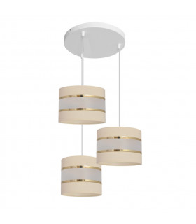 Helen Cluster Pendant Ceiling Light Ecru Gold White 35cm