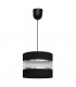 Helen Cylindrical Pendant Ceiling Light Black Silver 20cm
