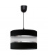 Helen Cylindrical Pendant Ceiling Light Black Silver 35cm-1