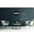 Helen Cylindrical Pendant Ceiling Light Black Silver 35cm-3