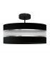 Helen Cylindrical Pendant Ceiling Light Black Silver 40cm