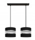 Helen Straight Bar Pendant Ceiling Light Black Silver 45cm-1