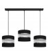 Helen Straight Bar Pendant Ceiling Light Black Silver 65cm-1