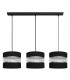 Helen Straight Bar Pendant Ceiling Light Black Silver 65cm-3