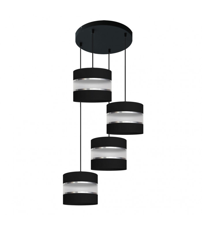 Helen Cluster Pendant Ceiling Light Black Silver 35cm-1