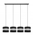 Helen Straight Bar Pendant Ceiling Light Black Silver 100cm