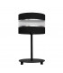 Helen Table Lamp With Round Shade Black Silver 20cm