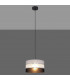 Helen Cylindrical Pendant Ceiling Light Grey Silver Black 25cm-3