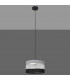 Helen Cylindrical Pendant Ceiling Light Grey Silver Black 25cm-5