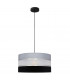Helen Cylindrical Pendant Ceiling Light Grey Silver Black 40cm