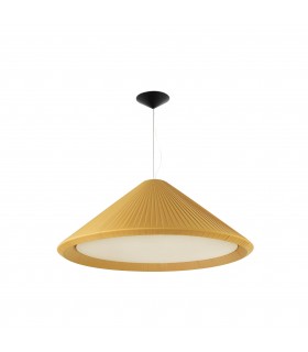 4 Light Large Dome Ceiling Pendant Yellow, E27 - 1
