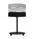 Helen Table Lamp With Round Shade Grey Silver Black 20cm