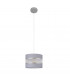 Helen Cylindrical Pendant Ceiling Light Grey Silver 20cm