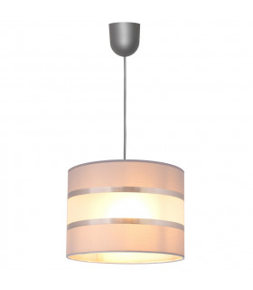 Helen Cylindrical Pendant Ceiling Light Grey Silver 20cm-2