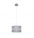 Helen Cylindrical Pendant Ceiling Light Grey Silver 25cm
