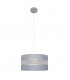 Helen Cylindrical Pendant Ceiling Light Grey Silver 35cm