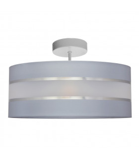 Helen Cylindrical Ceiling Light Grey Silver 40cm
