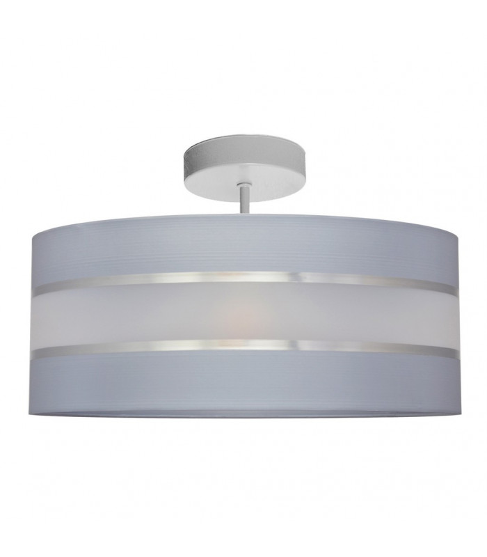 Helen Cylindrical Ceiling Light Grey Silver 40cm